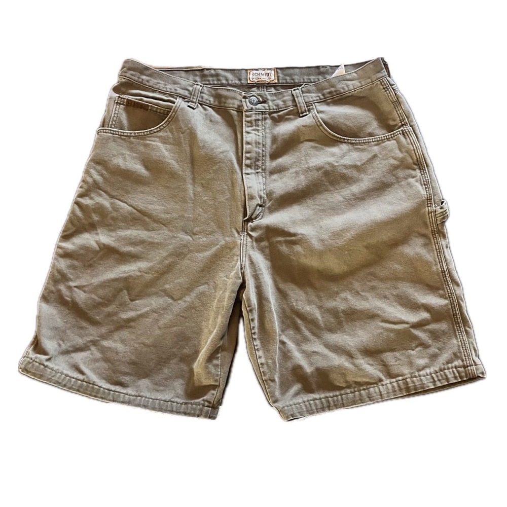 C.E. SCHMIDT Workwear Men's Shorts Size 38 Brown Cargo Shorts Relaxed